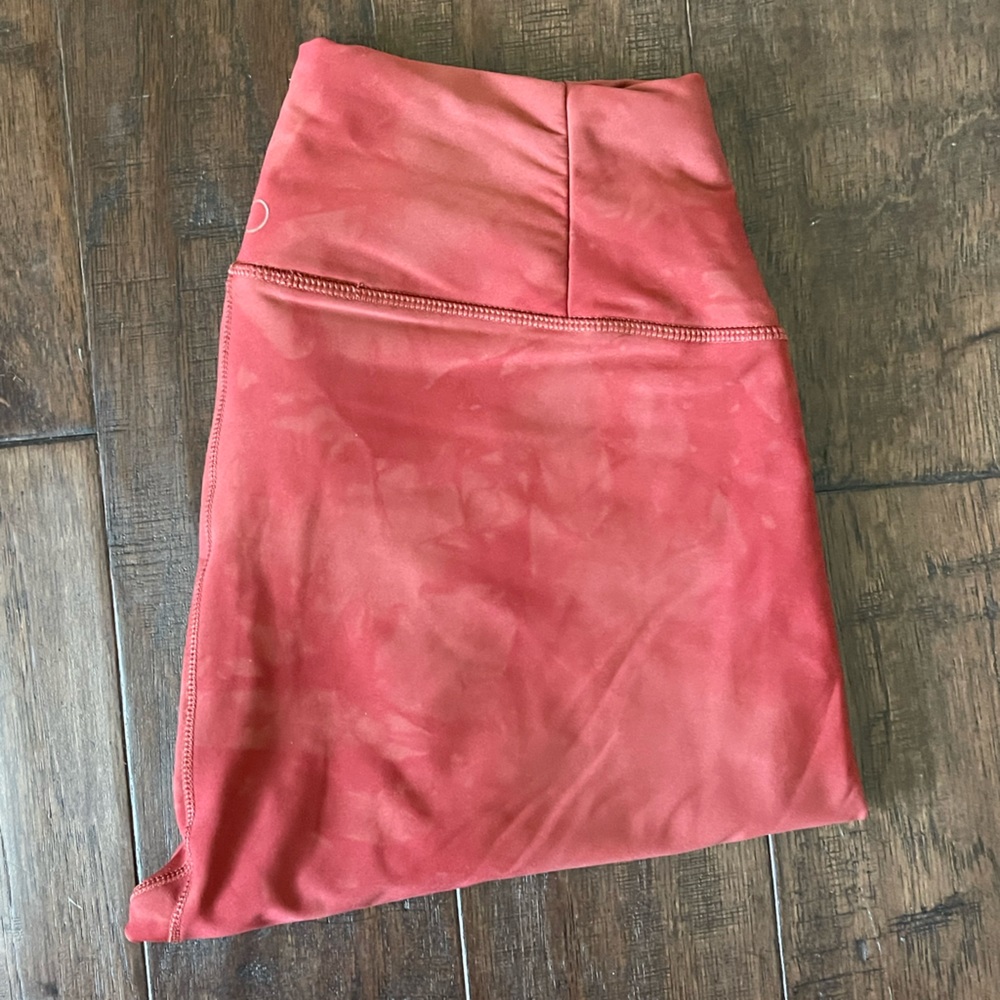 CALIA Women's Energize 7/8 Legging Size: medium color: burnt orange Tie Dye